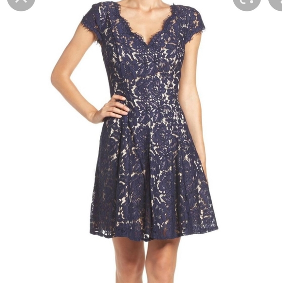 Eliza J Dresses & Skirts - Eliza J Fit and Flare Dress in Navy